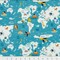 3 Flannel Fat Quarters Adventure Little Feet Boutique Blue White 18" x 21" Precut Baby